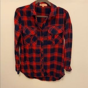 Red & navy flannel